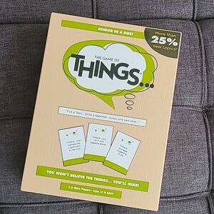 THE‎ GAME OF THINGS...HUMOR IN A BOX! nib guess who said what topic response